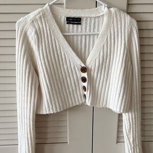 Urban Outfitters Cream Button-Up Cardigan